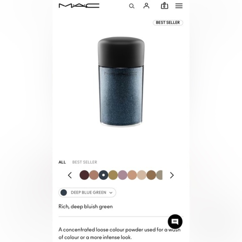 MAC Blue Brown Pigment Glitter